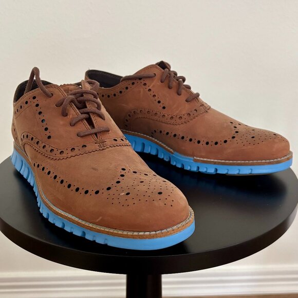 Cole Haan ZERØGRAND Wingtip Oxford (Dark Coffee Pacific Blue) Men main image 4